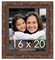 16x20 Wide Bamboo Picture Frame with UV-Resistant Acrylic & Acid Free Backing, Available in 4 Finishes - Brown, Black, Silver, and Natural